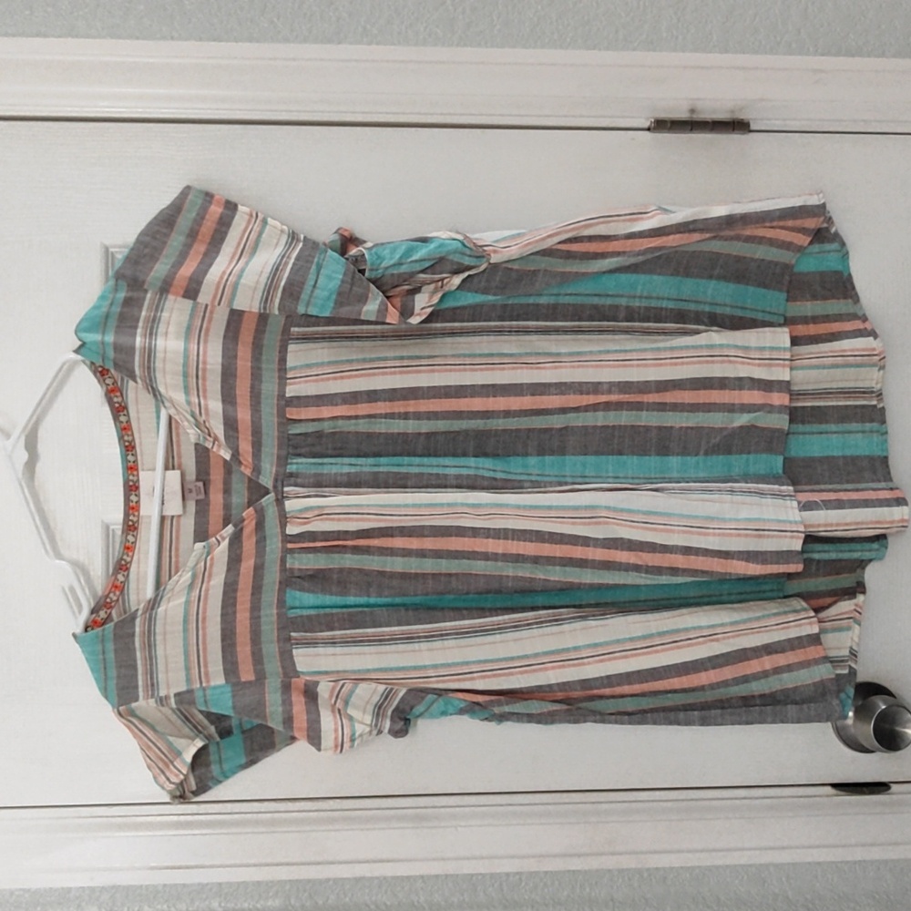 Knox Rose Striped Linen Top